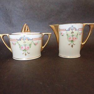 Favorite‎ Bavaria Stouffer C. Hutschenreuther Creamer and Sugar Set Pink Rose